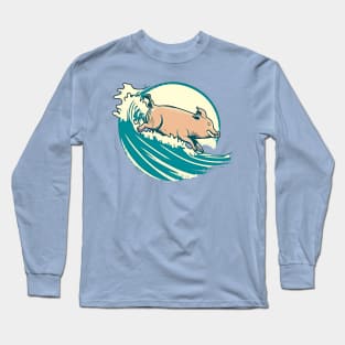 Pig on the wave Long Sleeve T-Shirt